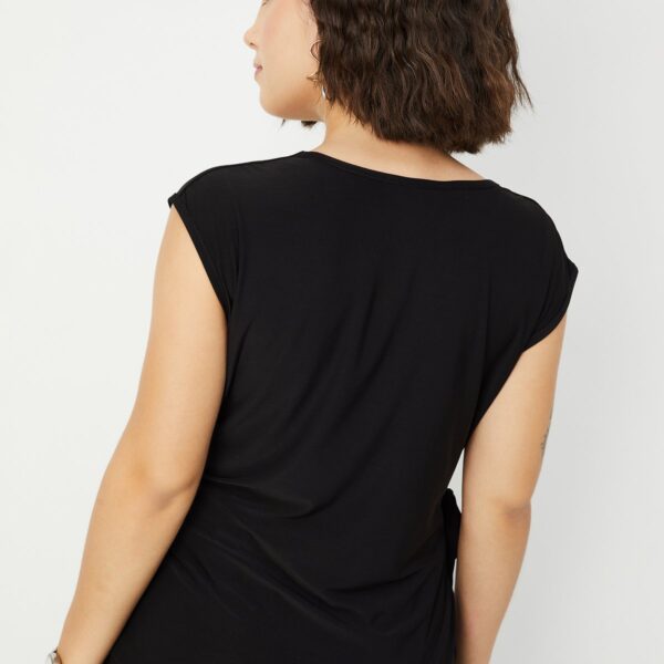 Women's Solid V-Neck Sleeveless Wrap Top - Image 7