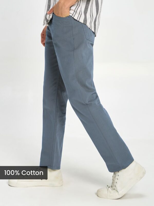 Savoy Blue Regular-fit Trousers - Image 3