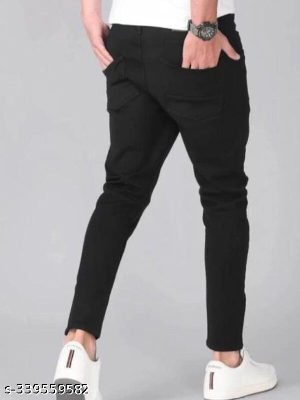 Men black Cotton Blend Dashing jeans - Image 3